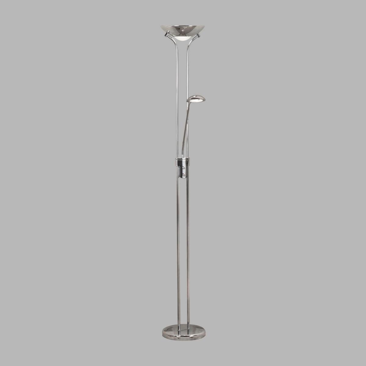LED-Stehleuchte Eu5430cc - Chromfarben, Basics, Glas/Kunststoff (25.4/180cm)