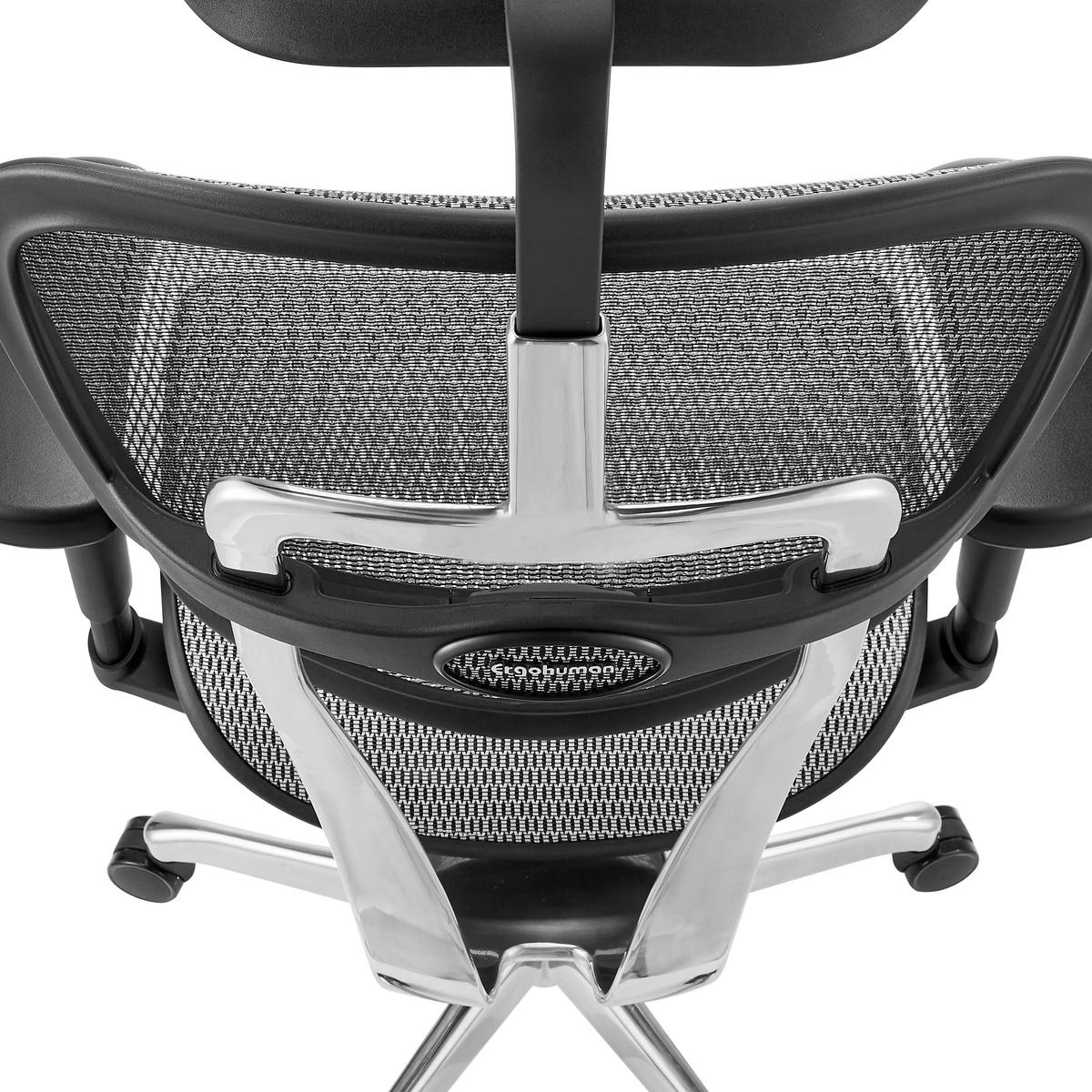 Drehstuhl Ergohuman Ultra Gen Schwarz/Grau B: 65cm - Silberfarben/Schwarz, MODERN, Kunststoff/Textil (65/132/60cm) - MID.YOU