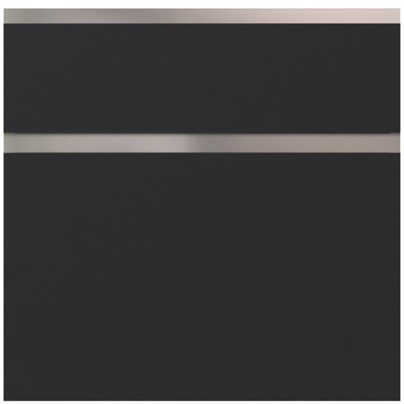 Badmöbel-Set 5-Tlg. Eastbourne B: ca. 300 cm Grau/Schwarz - Schwarz/Grau, Holzwerkstoff (300cm) - Vertico