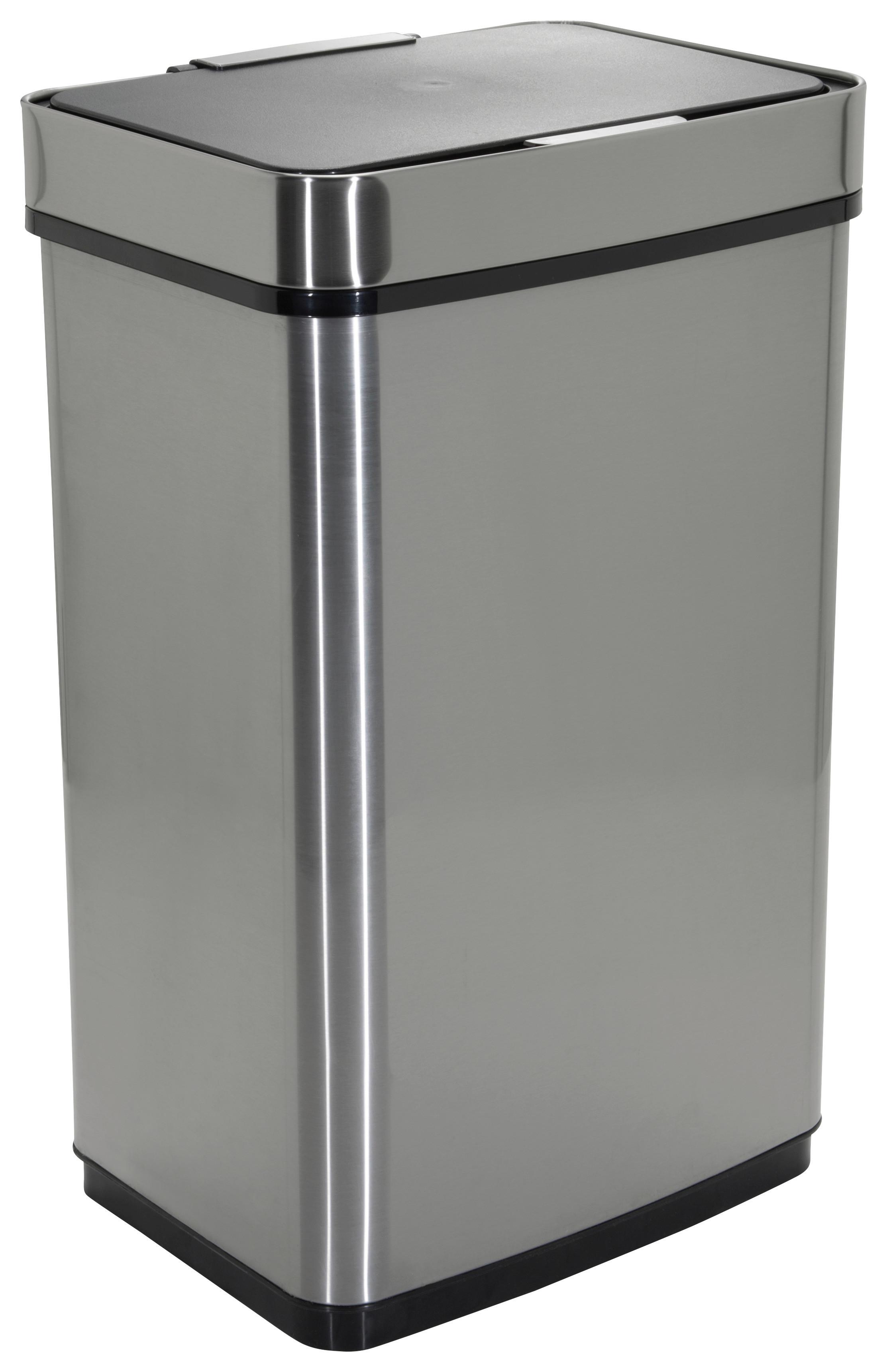 Abfallsammler Clean Iv Silberfarben - Silberfarben, MODERN, Metall (42/69/31cm) - MID.YOU
