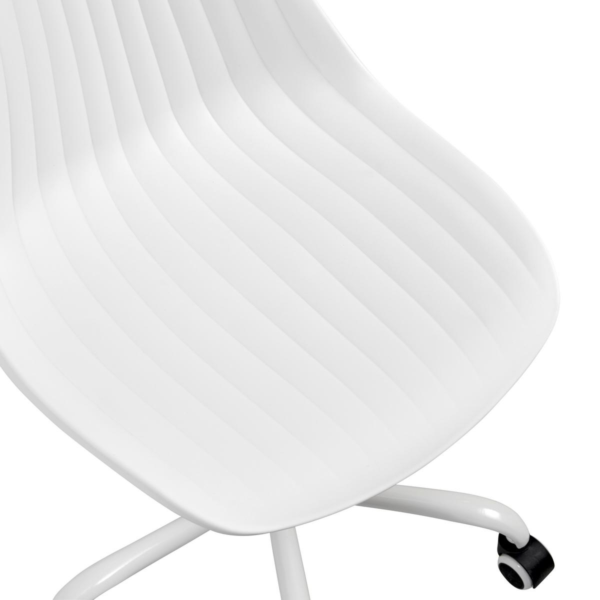Drehstuhl Devon - Weiß, LIFESTYLE, Kunststoff/Metall (44/75-85/56cm) - Livetastic