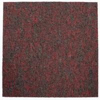Teppichfliese Rot Marble 50x50 cm Florhöhe 3 mm - Rot, Basics, Textil (50/50cm)