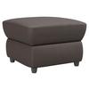 Polsterhocker Boston Braun Lederlook - Schwarz/Braun, KONVENTIONELL, Textil (68/45/68cm) - Livetastic