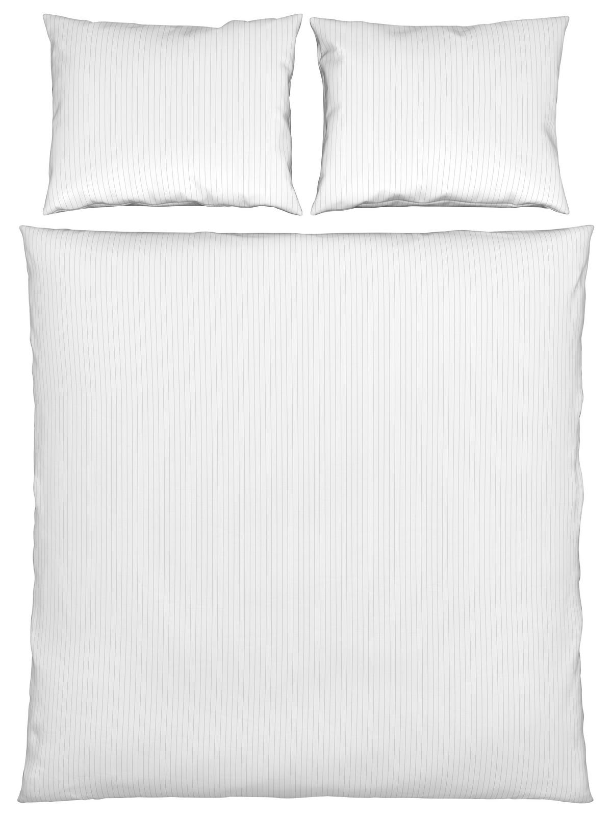 Povlečení Twill XXL, 2x70/90 200/220cm - bílá/světle šedá, Moderní, textil (200/220cm) - Mömax