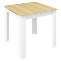 Esstisch Pesoli Weiß/Honigeiche L: 80cm - Honigeiche/Weiß, MODERN, Holzwerkstoff (80/75/80cm) - MID.YOU