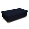 Polsterhocker Franzi Blau Mikrofaser H: 42 Cm - Blau, KONVENTIONELL, Textil (140/42/80cm) - MID.YOU