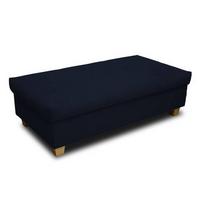 Polsterhocker Franzi Blau Mikrofaser H: 42 Cm - Blau, KONVENTIONELL, Textil (140/42/80cm) - MID.YOU