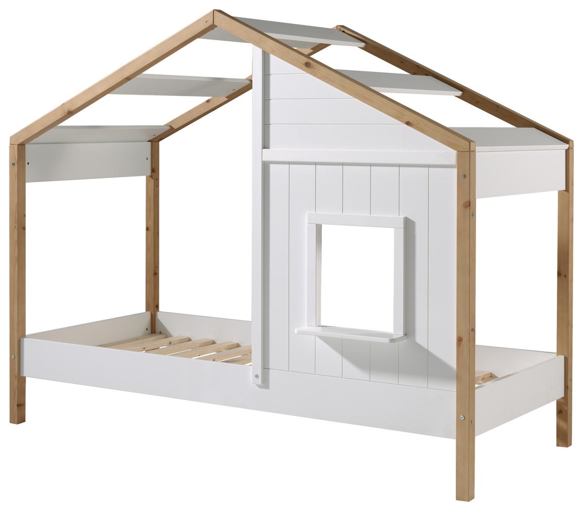 Hausbett Babs 90x200 cm Weiß - Eichefarben/Weiß, MODERN, Holz/Holzwerkstoff (90/200cm) - MID.YOU