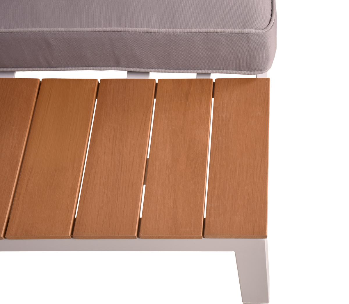 Loungegarnitur Valentina - Eichefarben/Weiß, Basics, Kunststoff/Textil - Gardenson