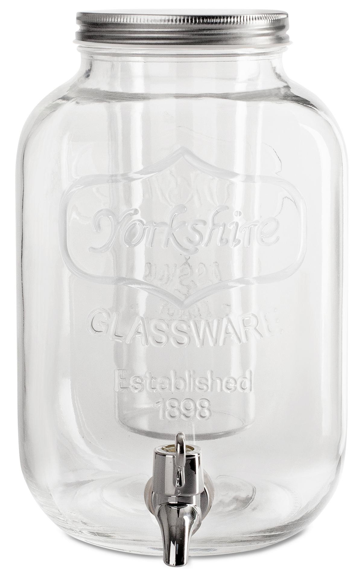 Getränkespender Lola - Klar/Edelstahlfarben, Basics, Glas/Kunststoff (16,5/27cm) - Luca Bessoni