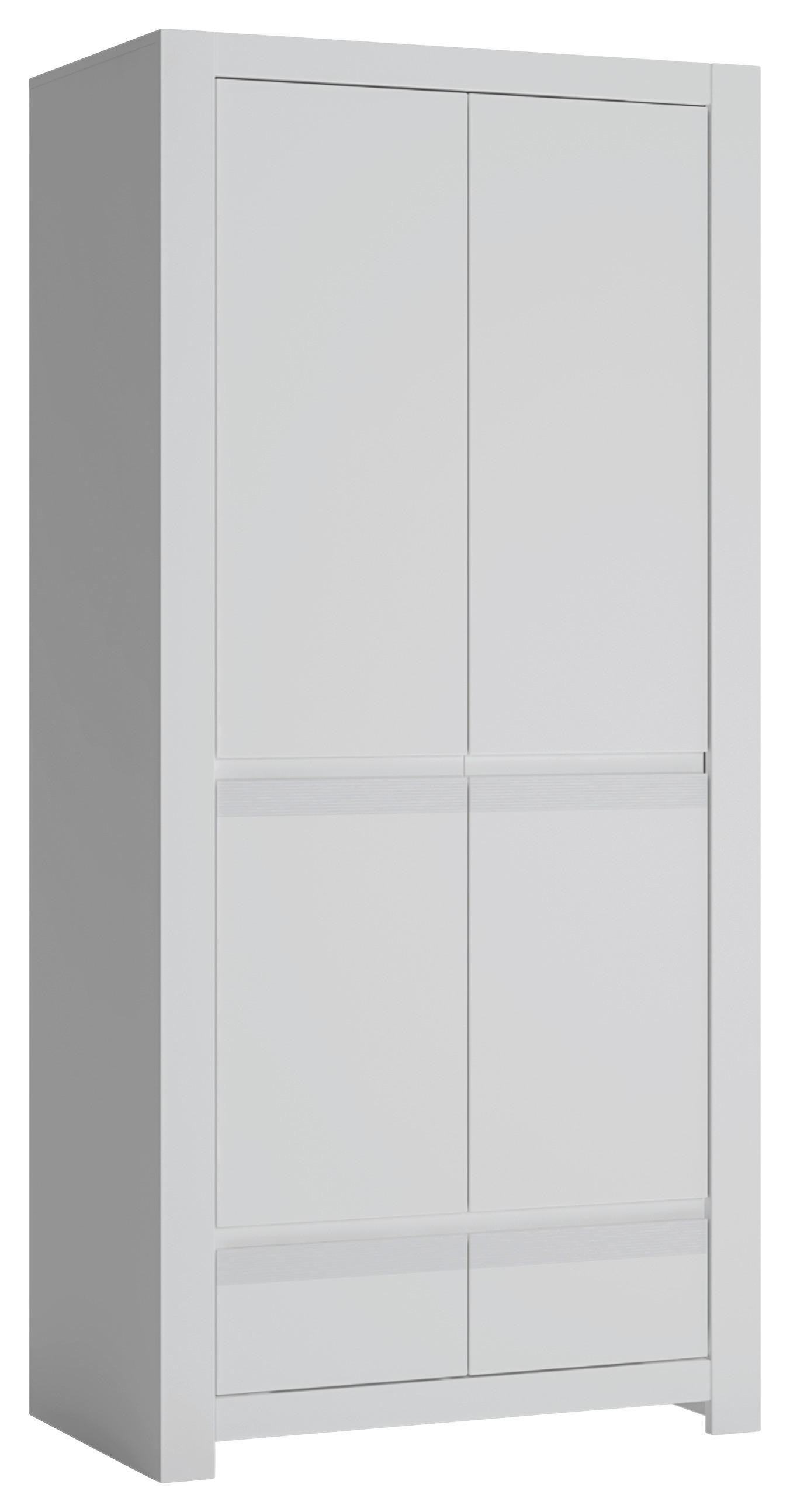 Skříň s otočnými dveřmi NOVI barva bílá - bílá, Moderní, kompozitní dřevo (92/198/58,2cm) - Premium Living