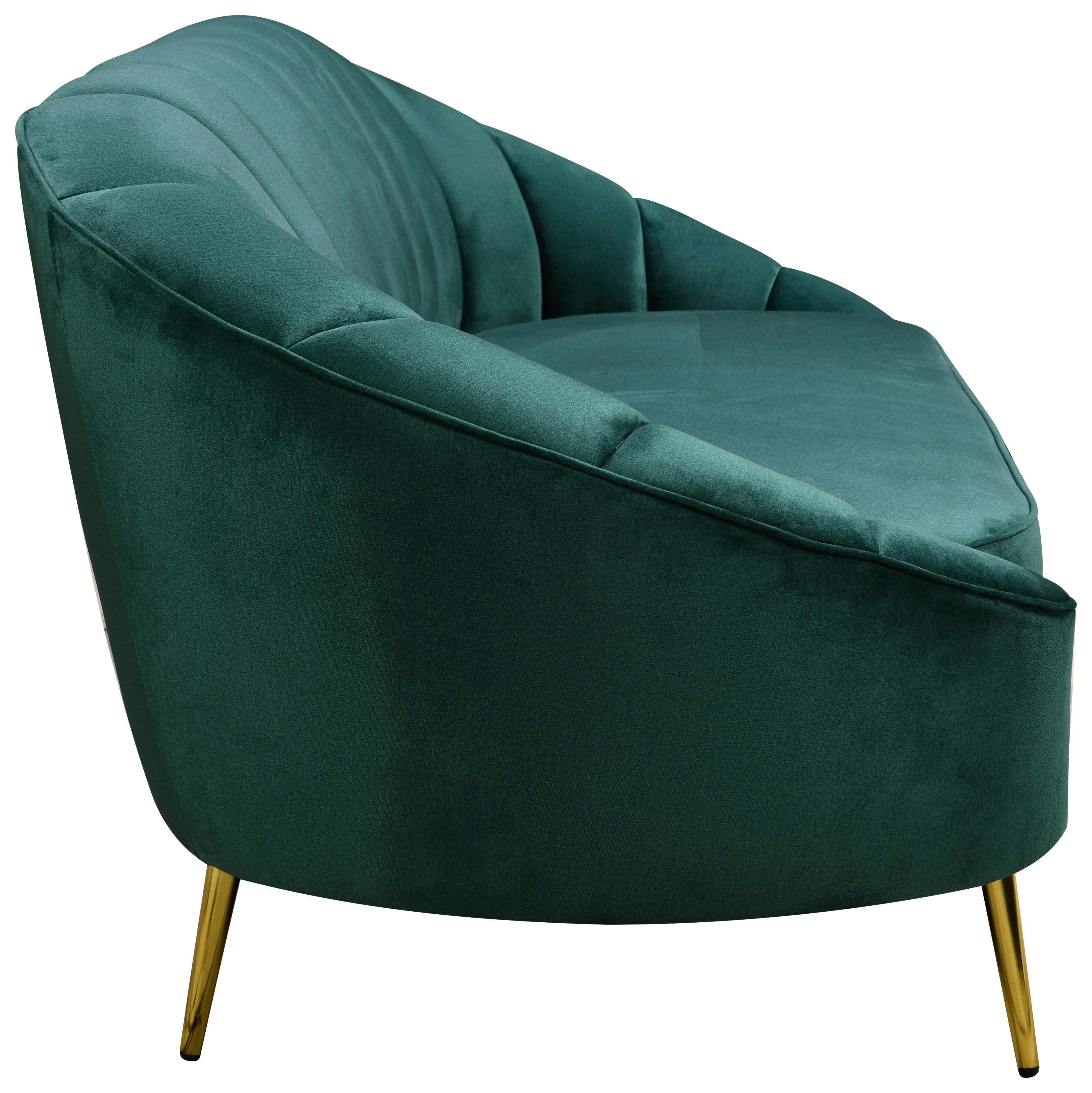 Háromüléses Kanapé Stella - zöld, Design, textil/fa (210/82/90cm) - Livetastic