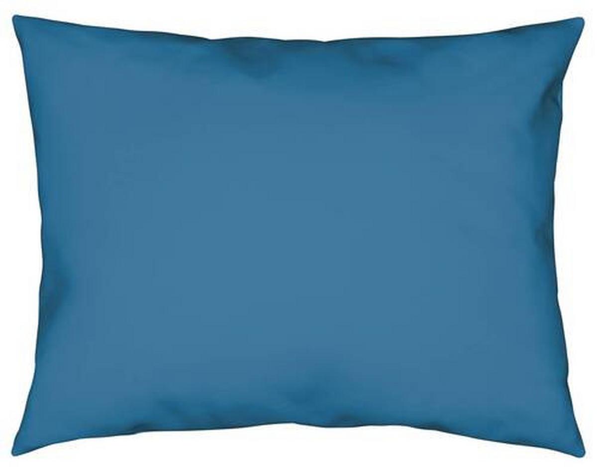 Kissenhülle Vicky 70x90 cm Jersey Blau + Reißverschluss - Blau, KONVENTIONELL, Textil (70/90cm) - Ele