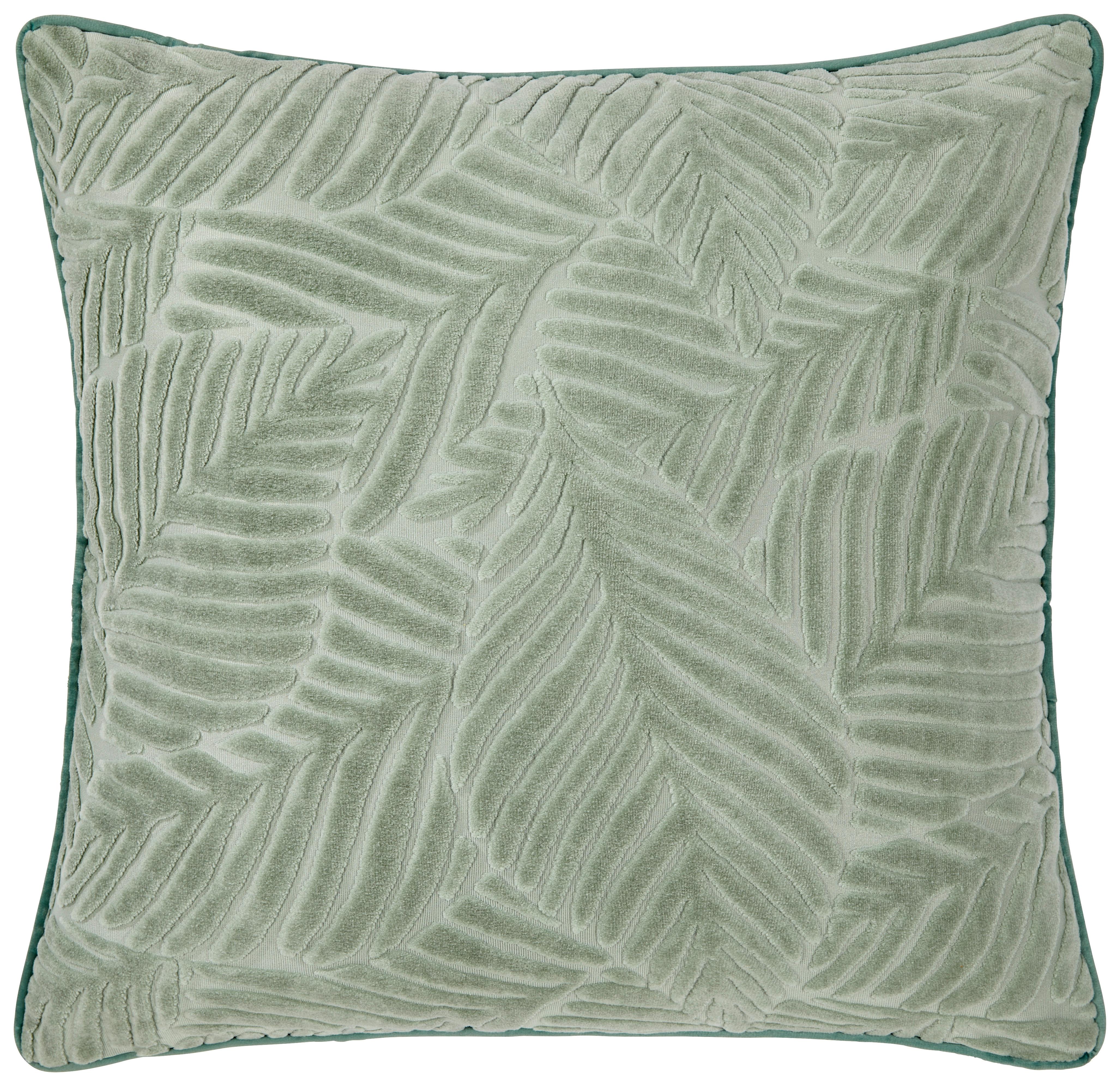 Zierkissen Delia 45x45 cm Polyester Grün mit Zipp - Grün, MODERN, Textil (45/45cm) - Luca Bessoni