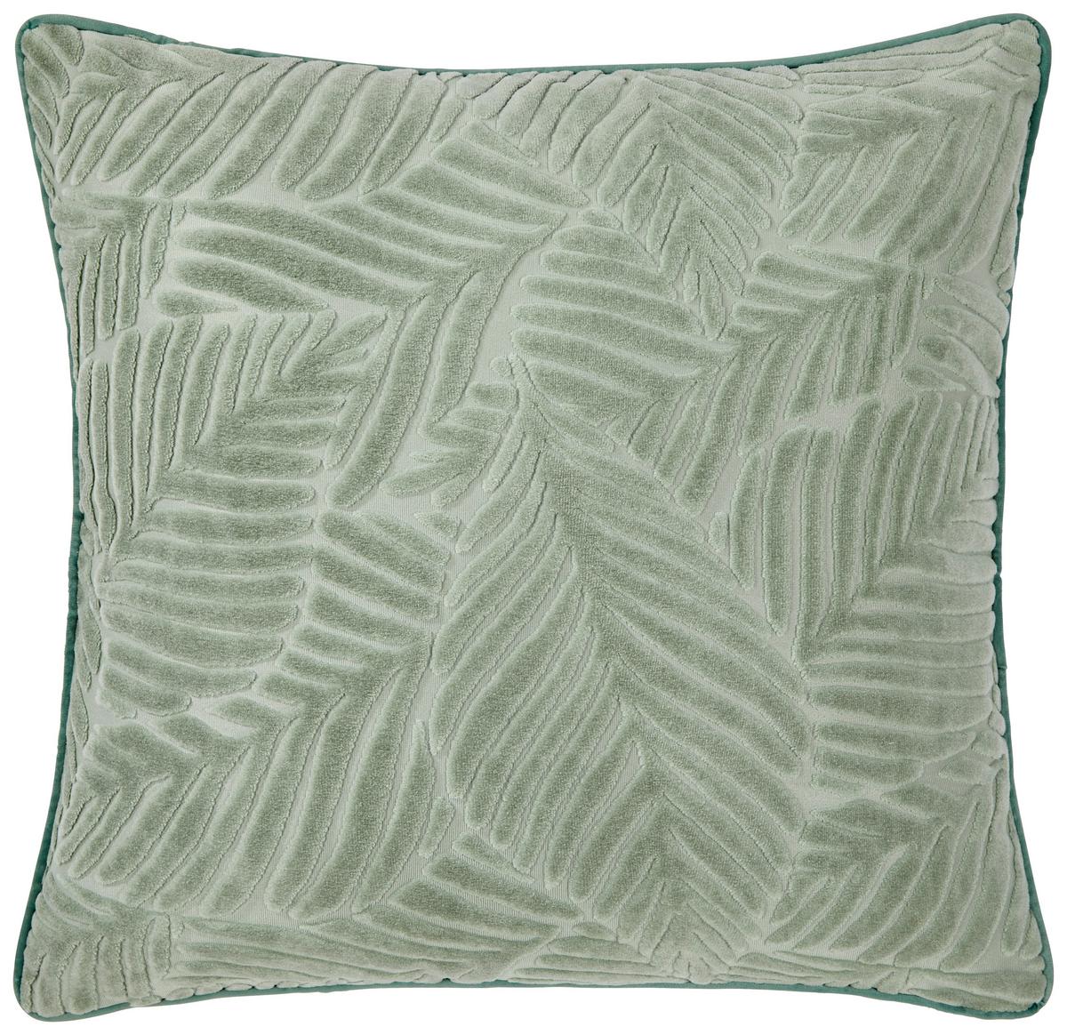 Zierkissen Delia 45x45 Cm Polyester Grün Mit Zipp - Grün, MODERN, Textil (45/45cm) - Luca Bessoni