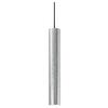 Hängeleuchte Look H: 56/140 cm 1-Flammig Zylinderform - Silberfarben, KONVENTIONELL, Metall (6/56/140cm) - Ideal Lux
