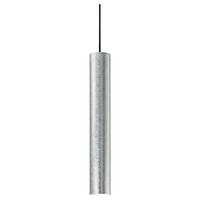 Hängeleuchte Look H: 56/140 cm 1-Flammig Zylinderform - Silberfarben, KONVENTIONELL, Metall (6/56/140cm) - Ideal Lux
