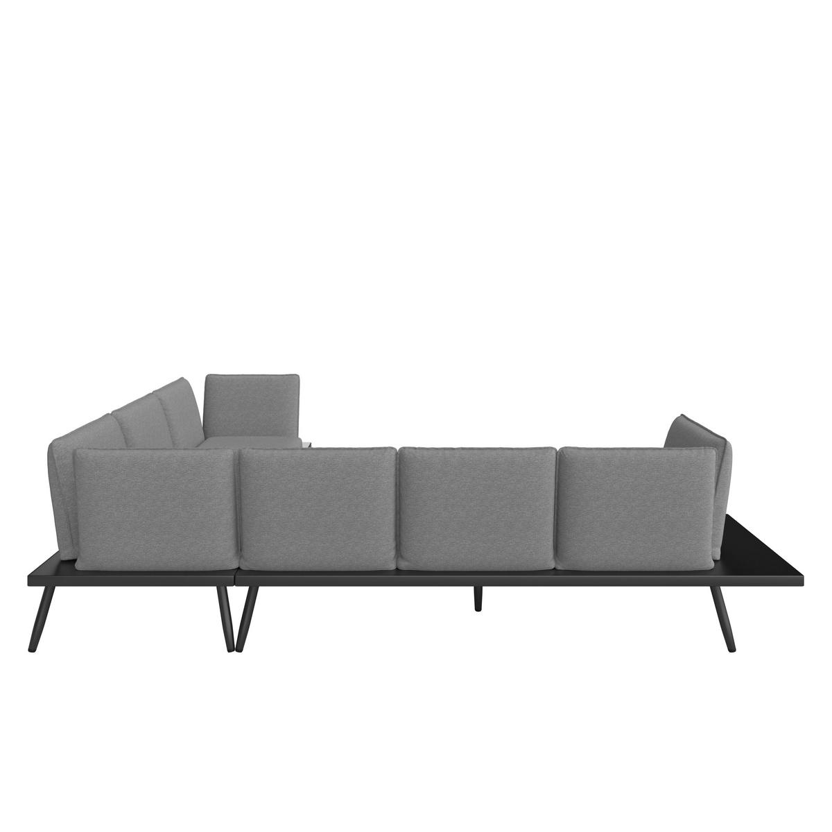 TERASOVÁ SEDACIA SÚPRAVA JOANNA - čierna, Modern, kov (300/78/80cm) - Bessagi Garden
