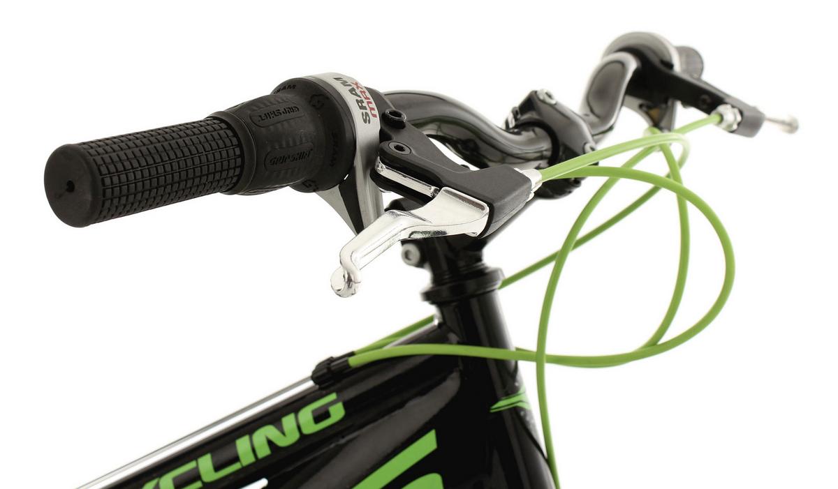 Kinderfahrrad 24 Zoll Fully Bliss 18 Gänge - Schwarz/Grün, Basics, Metall (180/70/80cm) - KS Cycling