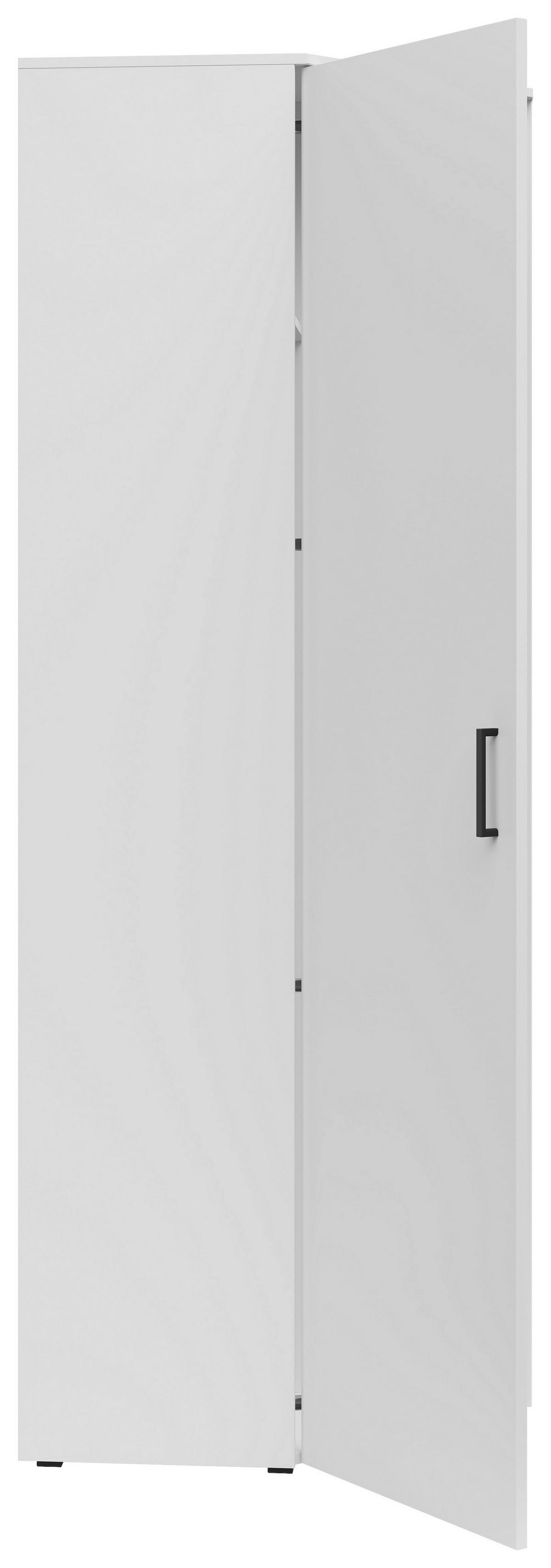 Eckschrank Multi Weiß 71,5 X 195 X 40 cm - Weiß, MODERN, Holzwerkstoff (101/195/79cm)