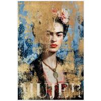 Obraz na plátně Denise, ca. 60/90cm - bílá/modrá, Moderní, kompozitní dřevo/textil (60/90cm) - Premium Living