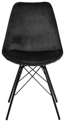 Modernes Design für Ihr Zuhause Gepolsterter Esszimmerstuhl in Dunkelgrau und Schwarz