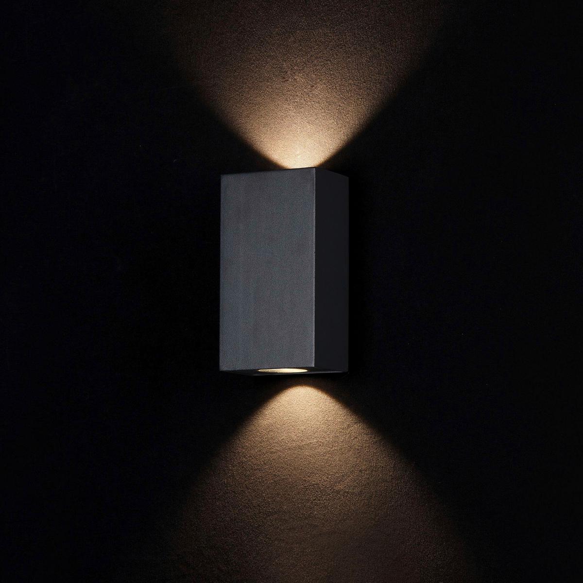 Außenwandleuchte Times Square - Schwarz, Trend, Metall (16/9/5,5cm) - MAYTONI