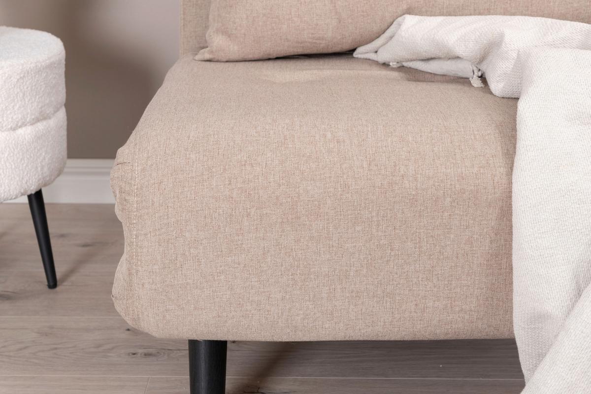 Schlafsessel Vicky - Beige/Schwarz, Design, Textil/Metall (70/88/80cm) - Livetastic