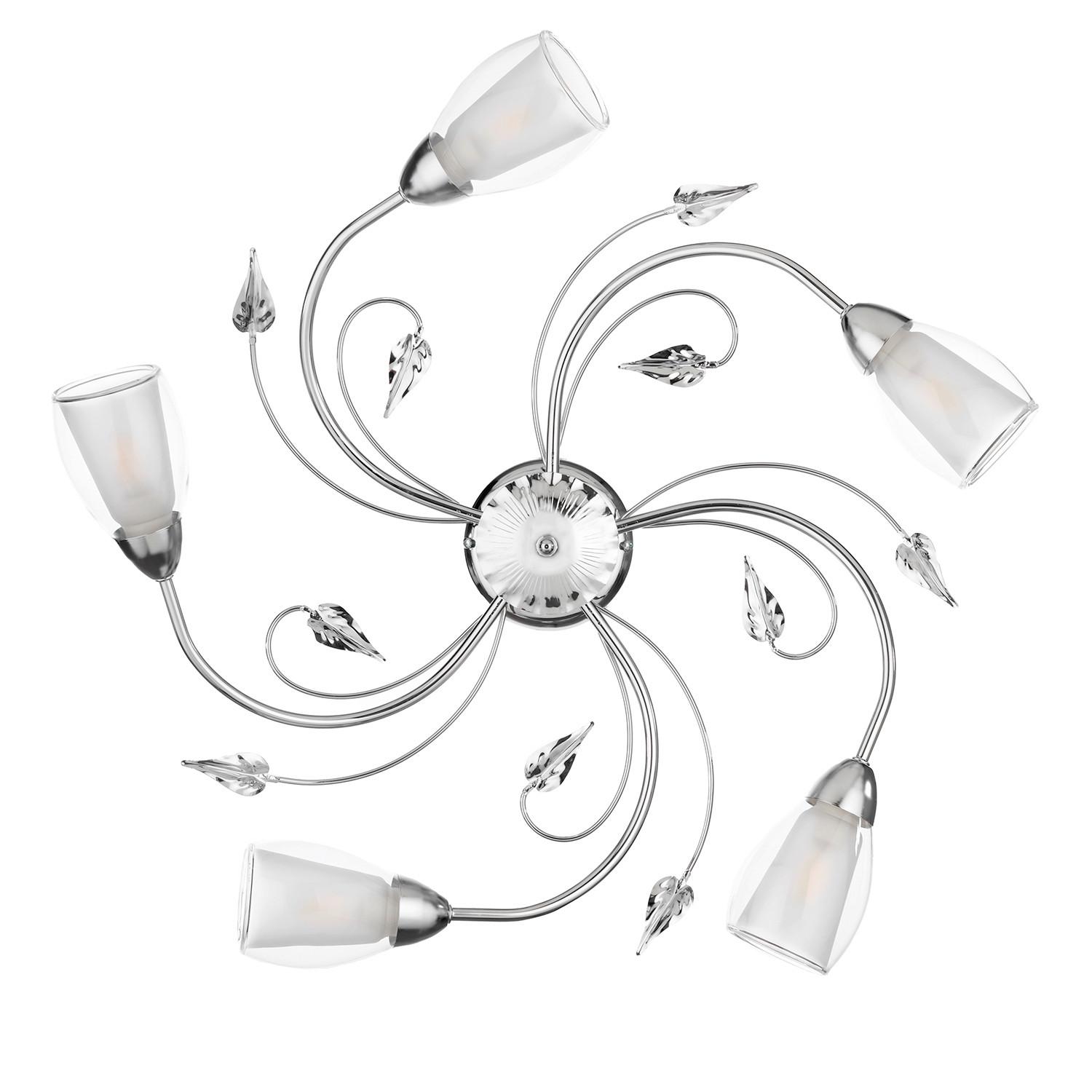 Deckenleuchte Luci Chromfarben D: 60 Cm - Chromfarben, Basics, Glas/Metall (60/20cm)