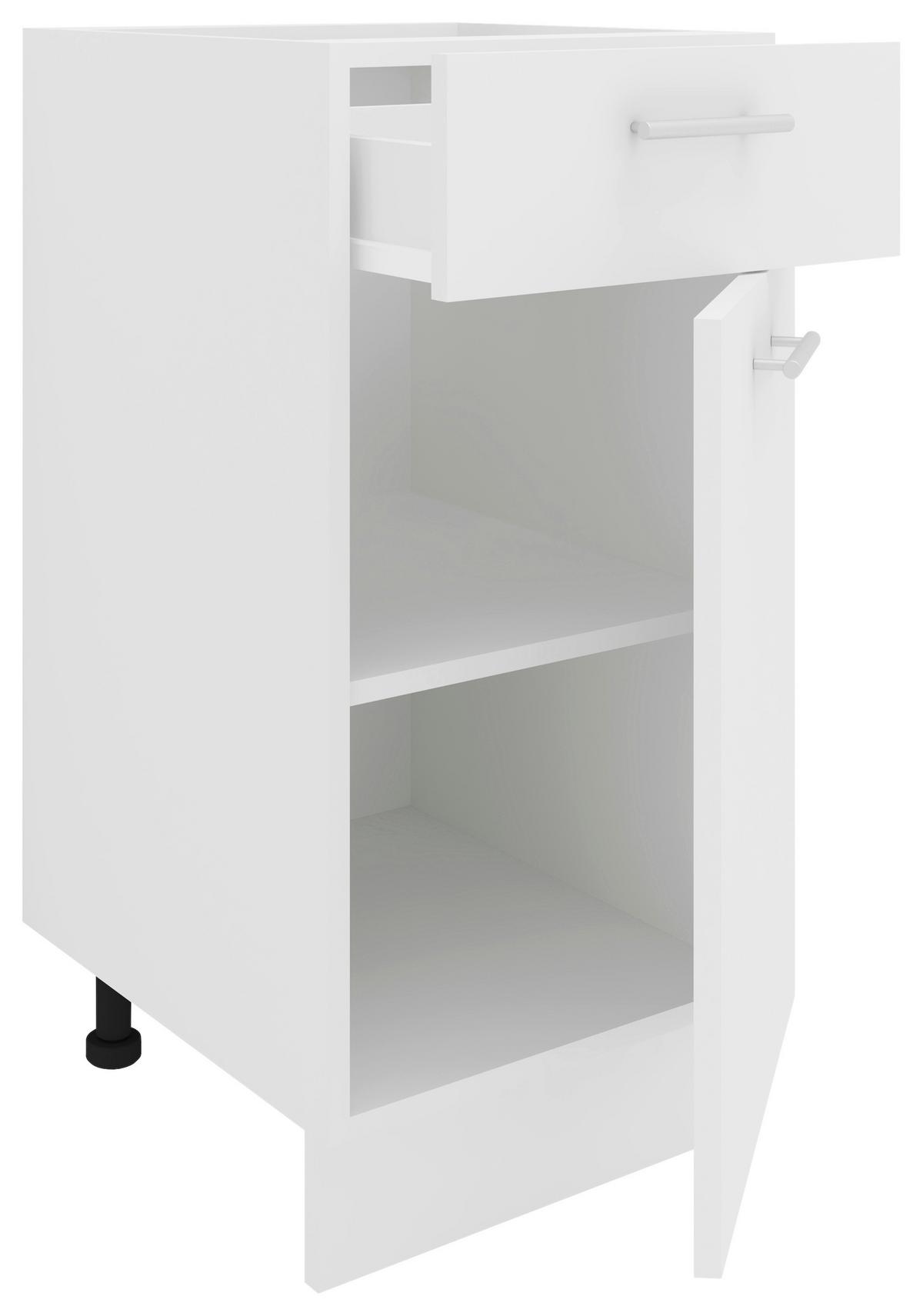 Küchenunterschrank Esilo B: 40 Cm Weiß - Weiß, KONVENTIONELL, Holzwerkstoff (40/82/46cm) - MID.YOU