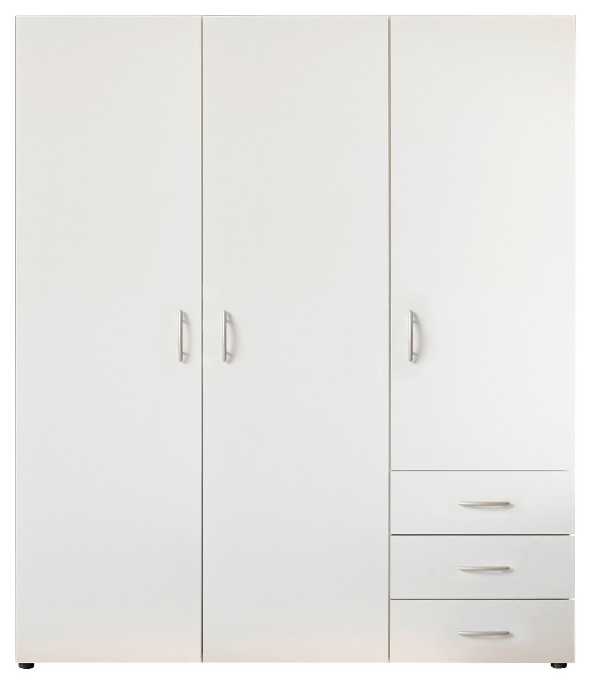 Drehtürenschrank Mit Laden B: 150 Cm Harry Weiß - Weiß, MODERN, Holzwerkstoff (150/176/51,3cm) - MID.YOU