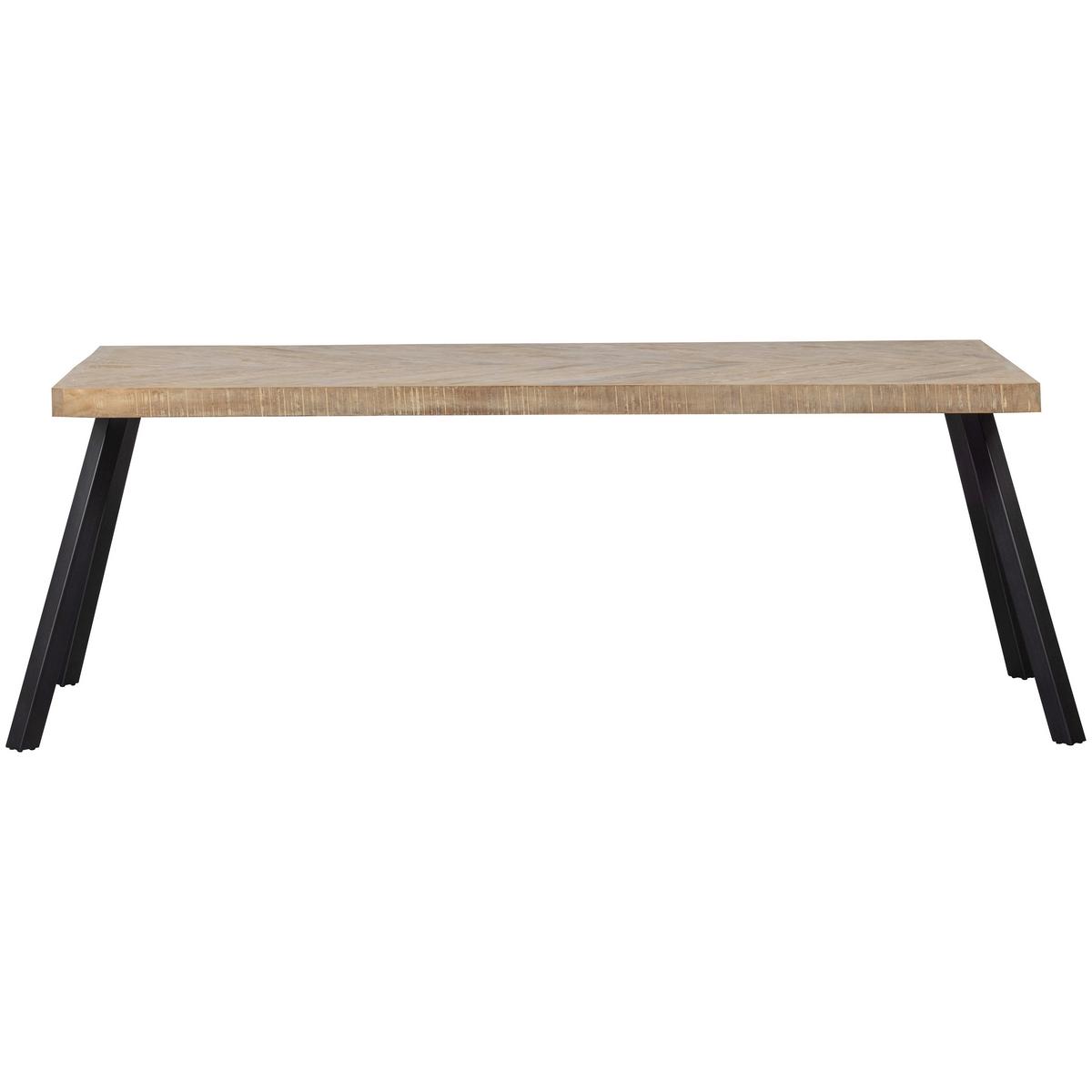 Esstisch Tablo Eichefarben L: 180 Cm - Eichefarben/Schwarz, Design, Holz/Metall (180/90/75cm) - Livetastic