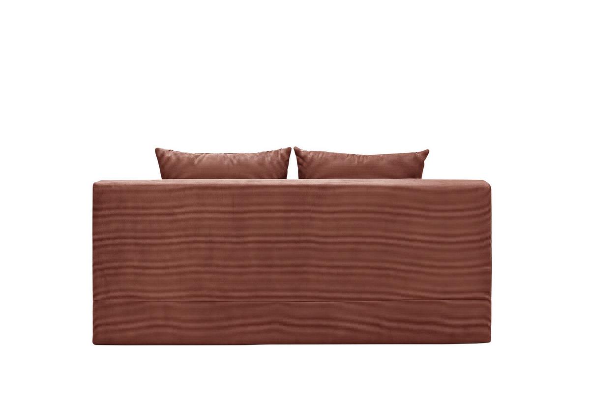 Boxspringová pohovka MONA LUX, červenohnědý manšestr - červenohnědá, Moderní, textil (208/100/106cm) - Mömax