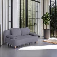 Schlafsofa mit Bettkasten Lara Mokka - Buchefarben/Schwarz, Design, Holzwerkstoff/Textil (193/86/85cm) - P & B