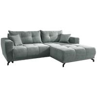 Ecksofa Restato Hellblau S: 246/177 cm - Schwarz/Hellblau, MODERN, Holz/Textil (246/177cm) - MID.YOU