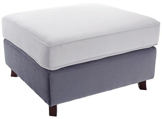 Taburet Living - šedá/světle šedá, Romantický / Rustikální, dřevo/textil (100/48/80cm) - James Wood Taburet Living - šedá/světle šedá, Romantický / Rustikální, dřevo/textil (100/48/80cm) - James Wood