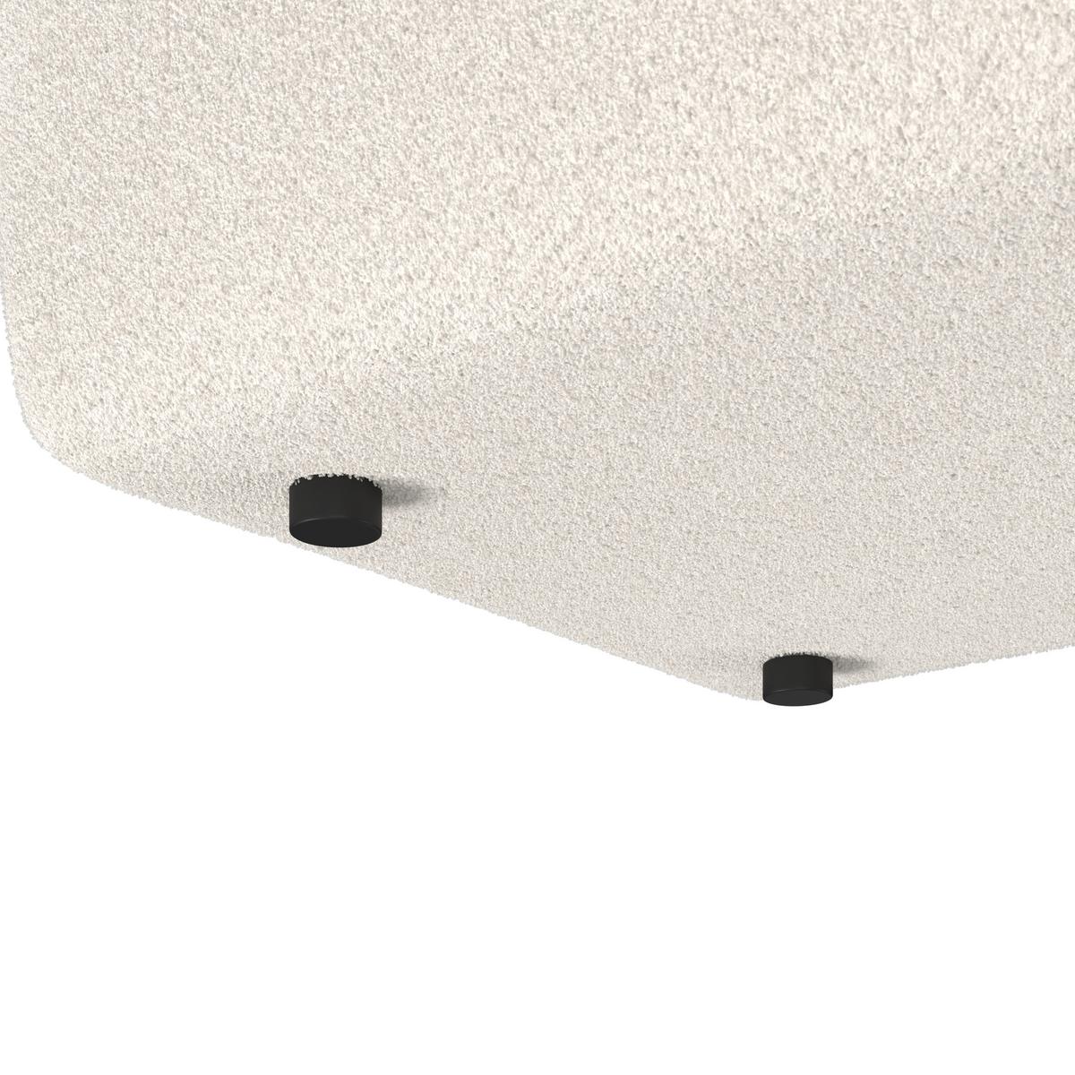 Pohovka SOPHIE, bílá žinylka, max. 360 kg - bílá/černá, Moderní, dřevo/textil (226/74/89cm) - Bessagi Home