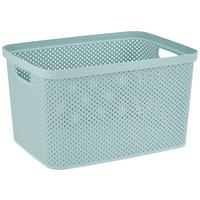 Tárolókosár Diamond - zöld, Basics, műanyag (38,2/28/22,2cm) - Luca Bessoni