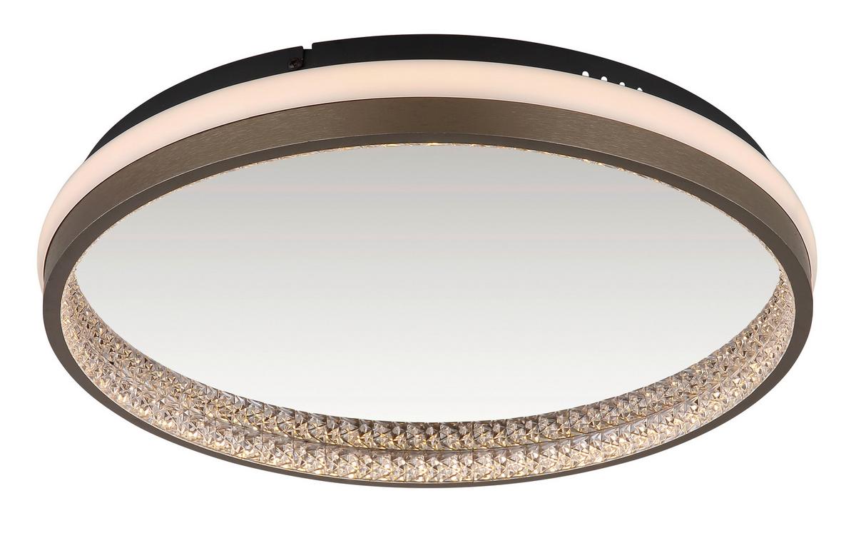 Led Mennyezeti Lámpa 67179d Della - fekete/sötétszürke, Konventionell, műanyag/fém (39,7/6cm) - Globo