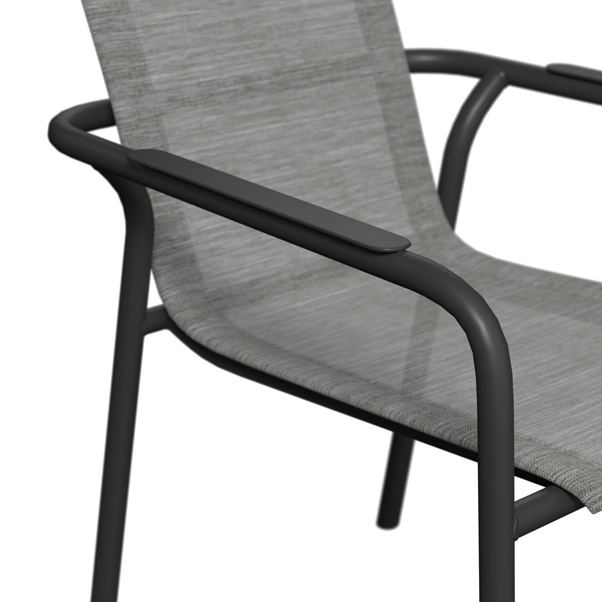 Gartenstuhl Mara - Beige/Grau, MODERN, Textil/Metall (60/87/63,5cm) - Beldano