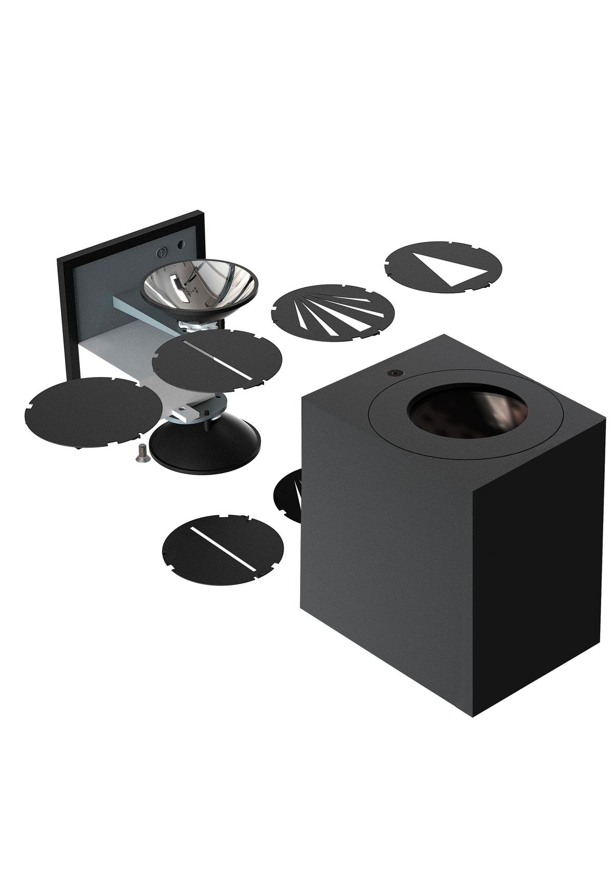 Außenleuchte Canto Kubi Weiß B: 8,4 Cm - Weiß, Design, Metall (10,4/8,4/10cm) - Nordlux