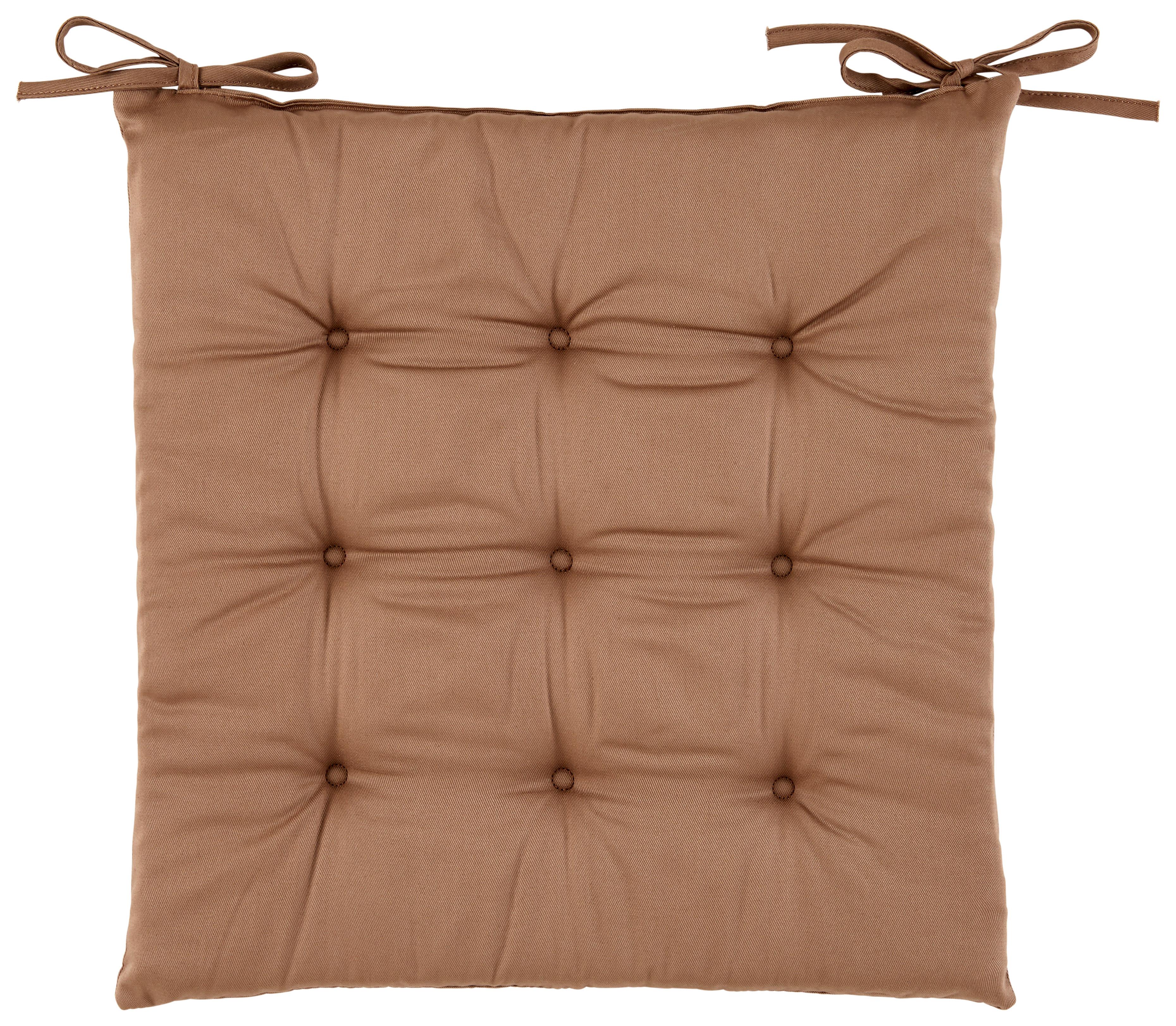 Poduška Na Sedenie Lola-Based-40/40/2cm,hnedá - hnedá, textil (40/40/2cm) - Based