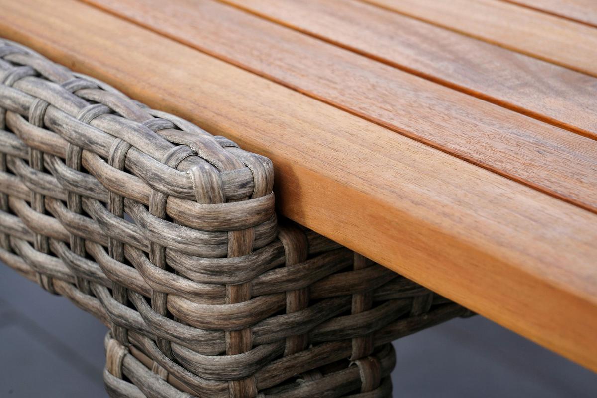 Gartentisch ausziehbar Metall/Kunststoff L 180-240 cm - Beige, MODERN, Holz/Kunststoff (180-240/100/74cm) - Gardenson