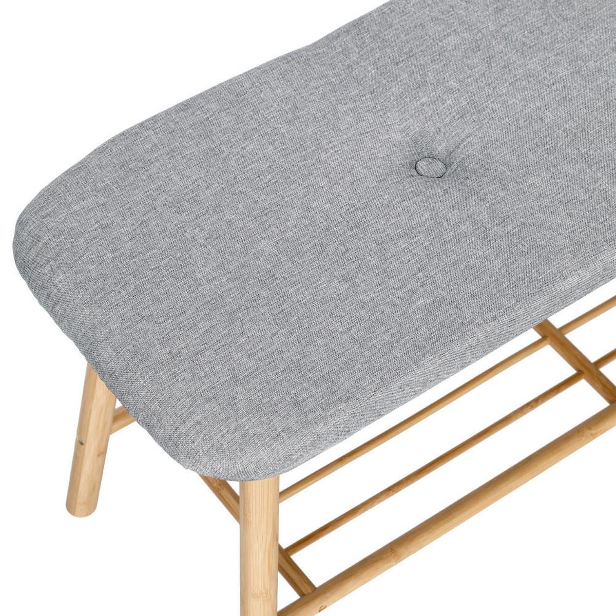 Schuhbank Naturfarben B: 90 Cm - Naturfarben, Basics, Holz/Textil (90/44/30cm) - Zeller Present