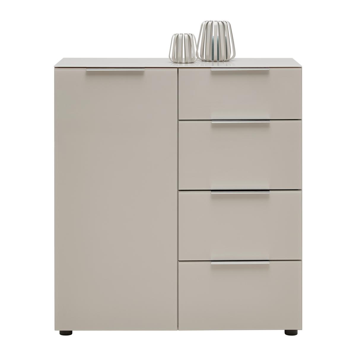 KOMODA SIENA -EXKLUSIV- - černá/kašmírová, Moderní, kov/kompozitní dřevo (90/99/40cm) - Mömax
