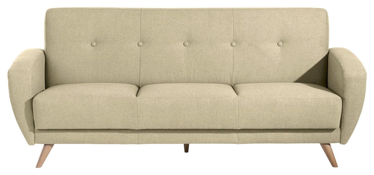 3-Sitzer-Sofa Jerry Beige - Beige/Naturfarben, Design, Textil (208/85/82cm) - Max Winzer