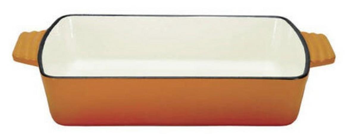 Auflaufform Orange Shadow Orange, L/B/H: 39x23x6,8cm - Orange, Basics, Metall (39/23/6,8cm) - GSW