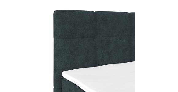 Polsterbett mit Matratze 180x220 London Blaugrau - Blaugrau/Schwarz, MODERN, Holzwerkstoff/Textil (180/220cm) - Luca Bessoni