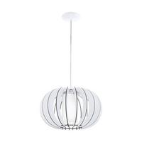 Hängeleuchte 95606* Stellato 2 - Weiß, Natur, Glas/Holz (40/130cm) - Eglo