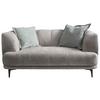 2-Sitzer-Sofa Lou Graubraun, 166 cm - Graubraun/Schwarz, Design, Textil (166/77/106cm) - MID.YOU